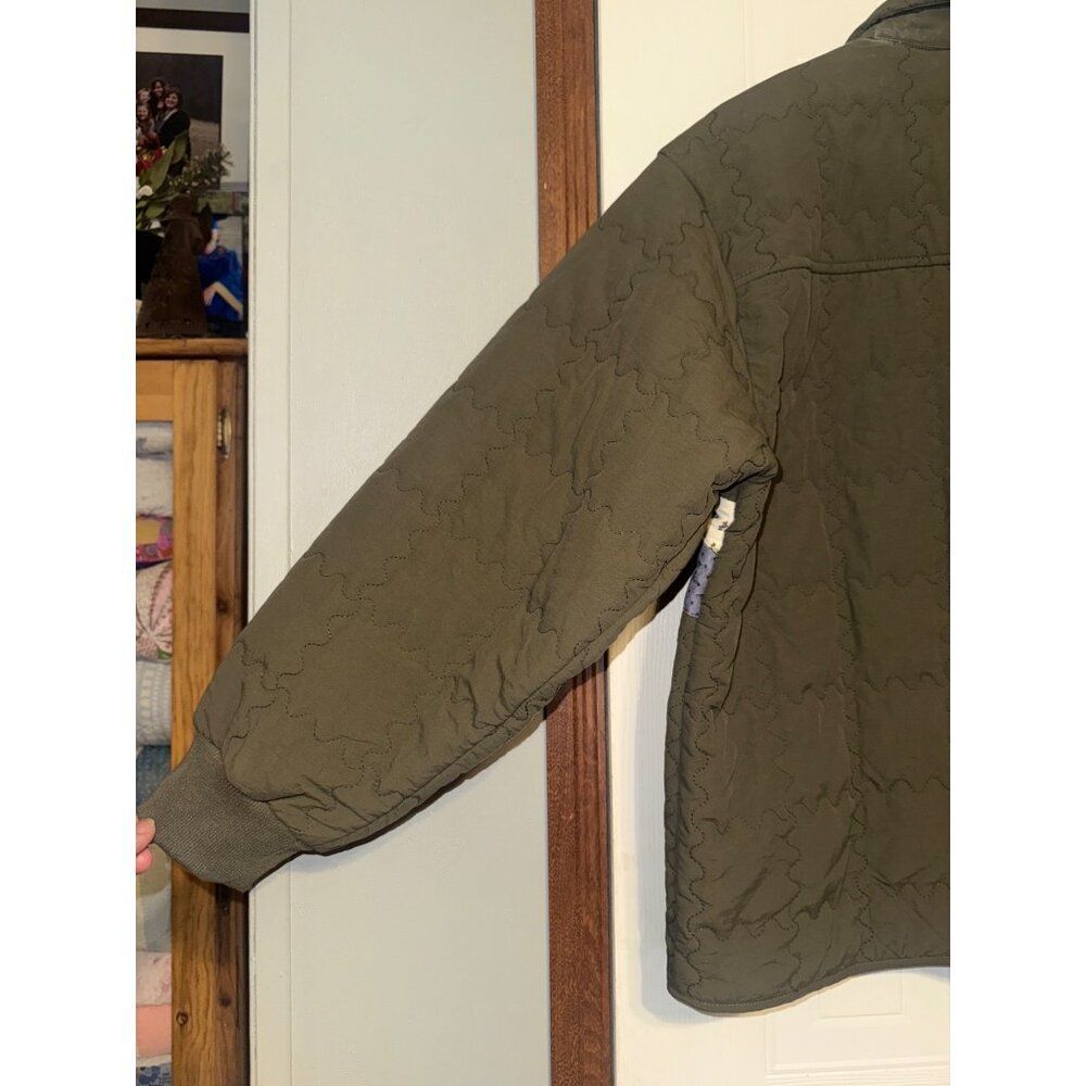 Things Between Parker Parchwork‎ Quilted Jacket Dark Olive Size Small - Picture 15 of 16